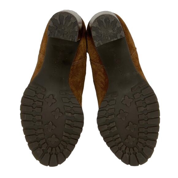 ANTONIO MELANI BOOTIES Women's Size 7 Chestnut Tan SUEDE LEATHER - Picture 6 of 10